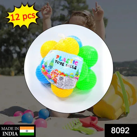 8092 Baby Premium Multicolour Balls For Kids Pool Pitocean Ball Without Sharp Edges Soft Balls For Toddler Play Tents Tunnels Indoor Outdoor - Zidbik