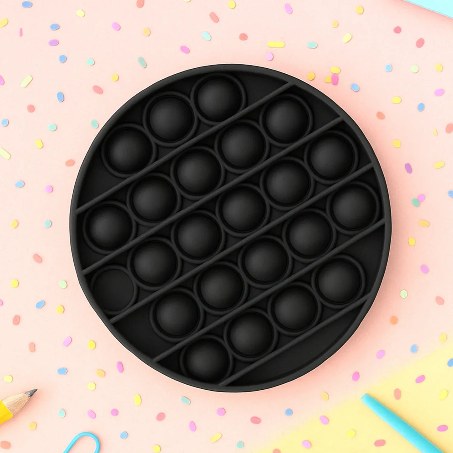 Premium Round Shape Silicone Pop It Fidget Toy (1 Pc) - Zidbik