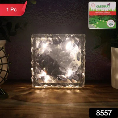8557solar Ice Cube Shaped Garden Light Ice Cube Shaped Garden Warm Light Outdoor Solar Garden Decorative Lights For Walkway Pathway Backyard Christmas Decoration Parties - Zidbik