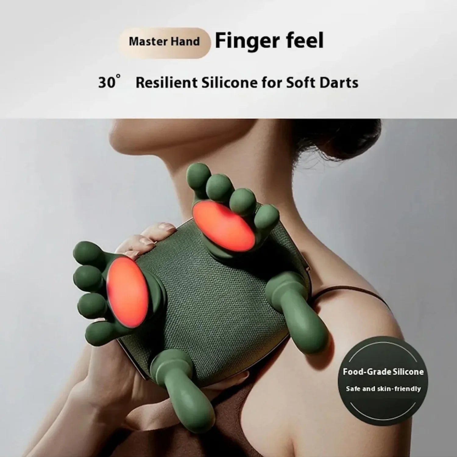 Long Rechargeable Kneading Neck Shoulder Massager - Zidbik