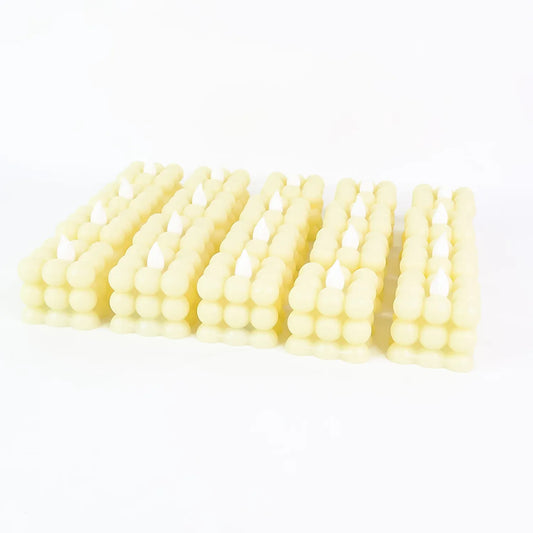 Led Flameless Cube Decorative Candles (24 Pc) - Zidbik