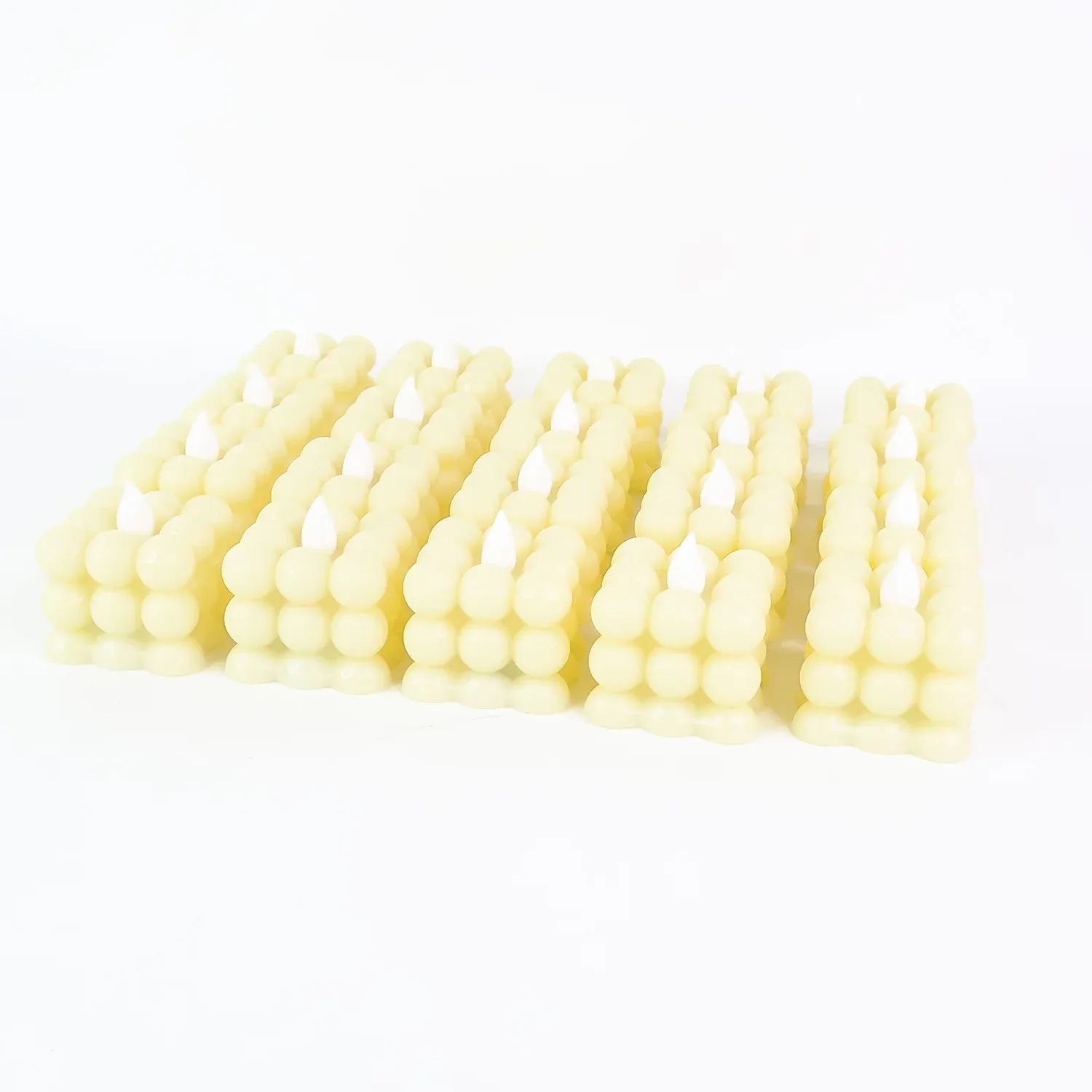 Led Flameless Cube Decorative Candles (24 Pc) - Zidbik