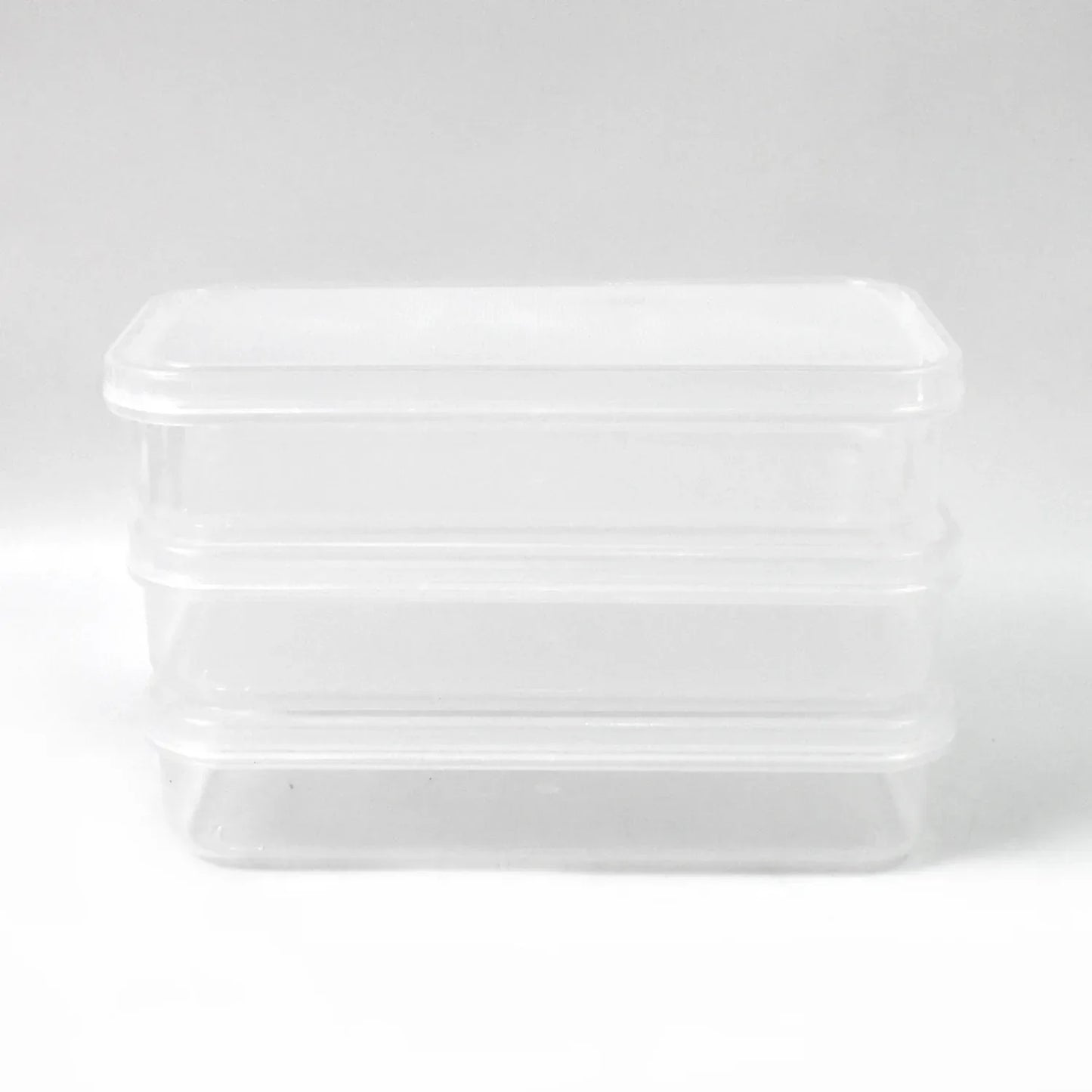 Plastic Square Lunch Box Kitchen Containers Set (3 Pcs Set) - Zidbik