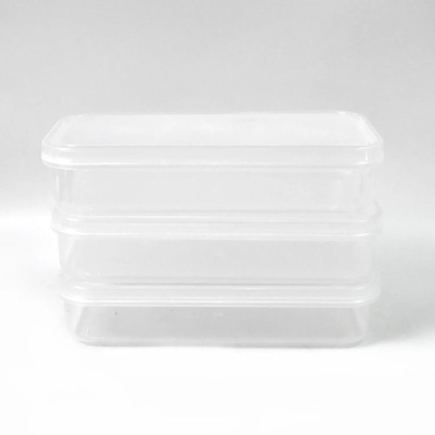 Plastic Square Lunch Box Kitchen Containers Set (3 Pcs Set) - Zidbik