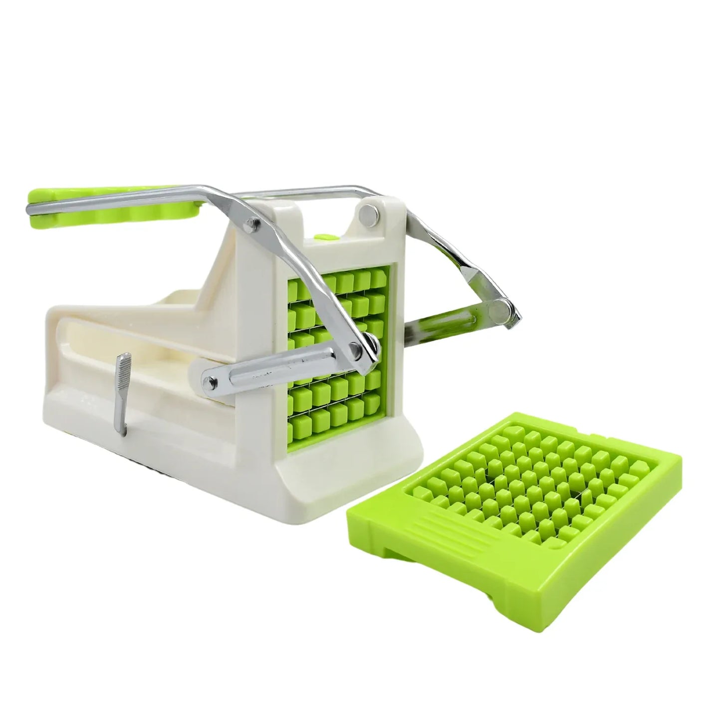 10013 French Fry Cutter Great With Vegetables Potato Fries Cutter Professional Vegetable Cutter Stainless Steel Cutter Potato Onions Carrots Cucumbers Fruits Potato Cutter (1 Pc) - Zidbik