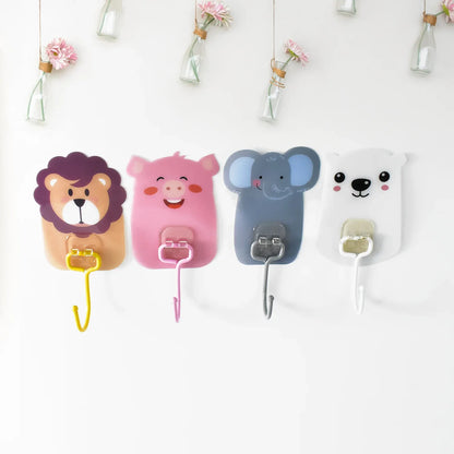 Wall Mounted Cartoon Hooks Self Adhesive Hooks (10 Pcs Set) - Zidbik