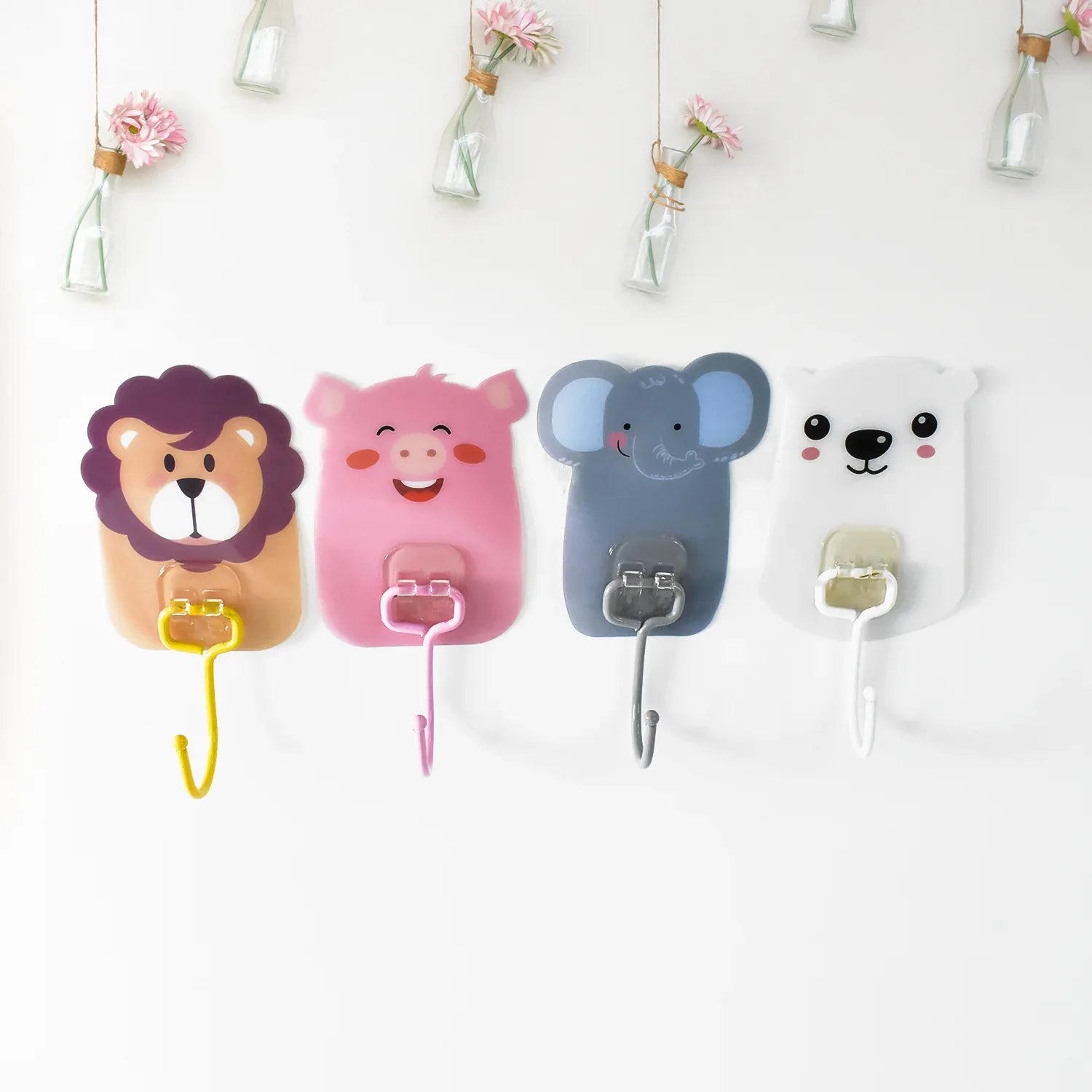 Wall Mounted Cartoon Hooks Self Adhesive Hooks (10 Pcs Set) - Zidbik
