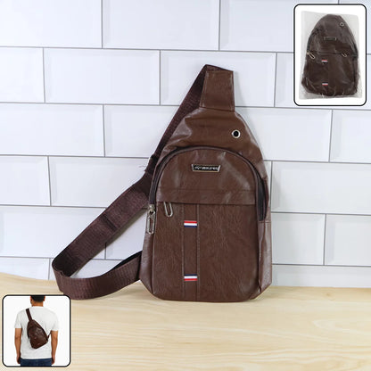 13112 Waterproof Anti Theft Cross-body Fanny Pack Waist Bag Shoulder Bags Chest Men Casual Fashion Usb Charging Earphone Hook Sling Travel Bag (1 Pc) - Zidbik