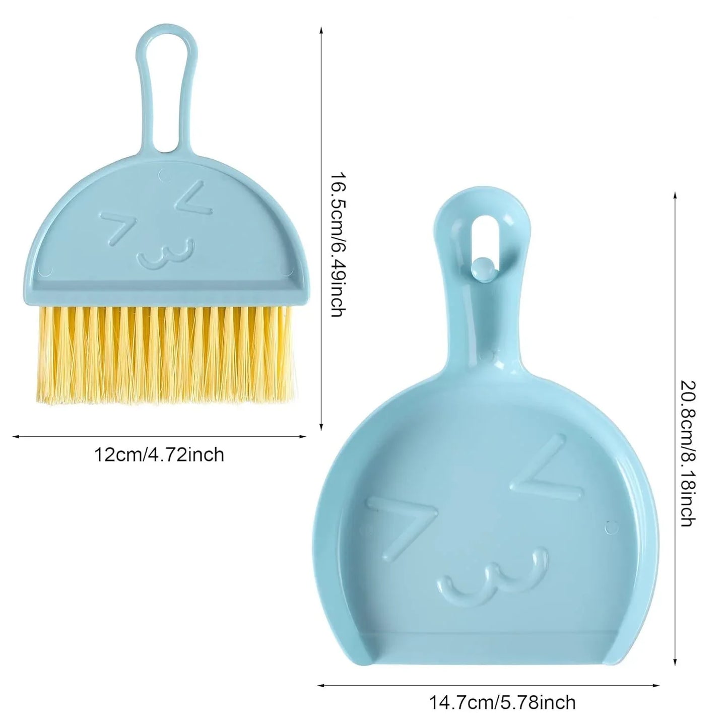 2-in-1 Mini Cleaning Dustpan Hand Brush Set (1 Set) - Zidbik