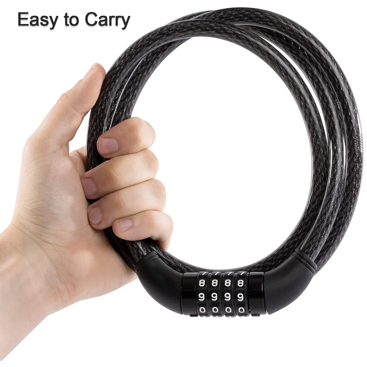 1518 Heavy Duty Multi-purpose Plastic Combination Lock For Helmet Multi Use - Zidbik