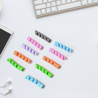 12722 Spiral Charger Cable Protector Data Cable Saver Charging Cords Protective For All Universal Earphone  Cable Cover (Pack Of 10) - Zidbik