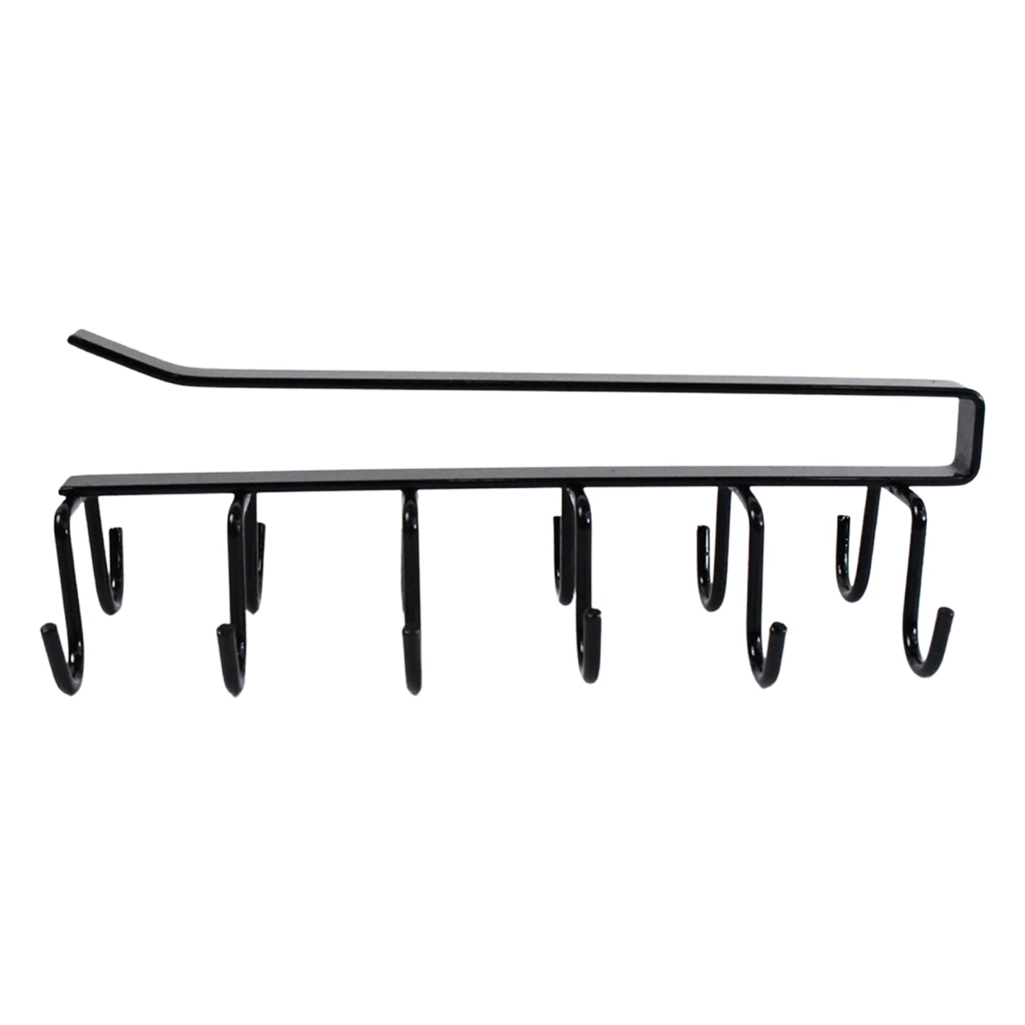 Double-row Metal Cupholder Rack Multi-purpose Iron Hanger With 6 Hooks (1 Pc) - Zidbik