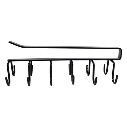 Double-row Metal Cupholder Rack Multi-purpose Iron Hanger With 6 Hooks (1 Pc) - Zidbik