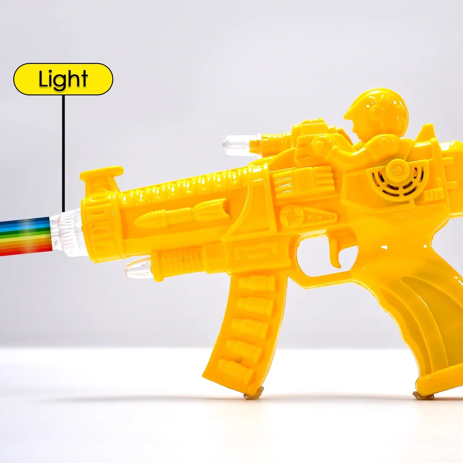 4412 Concept Musical Transparent Glow Gear Gun With Rainbow Light ( 1 Pcs ) - Zidbik