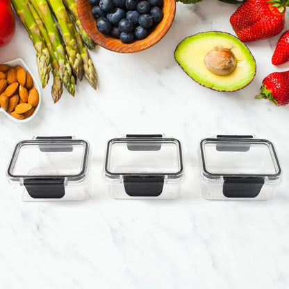 Kitchen Storage Container With Air Seal Lock Lid (3 Piece Set 250 Ml) - Zidbik
