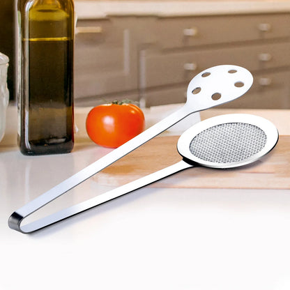 Apex Stainless Steel Skimmer Serving Tong - Zidbik