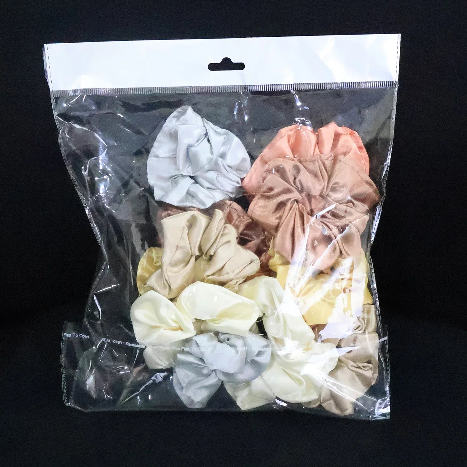 Premium Satin Hair Scrunchies Elastic Hair Ties For Women Girls (12 Pc) - Zidbik