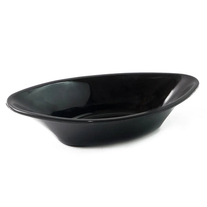 Plastic Marin Serving Bowl Elegant Oval Deep Bowl (1 Pc Balck) - Zidbik