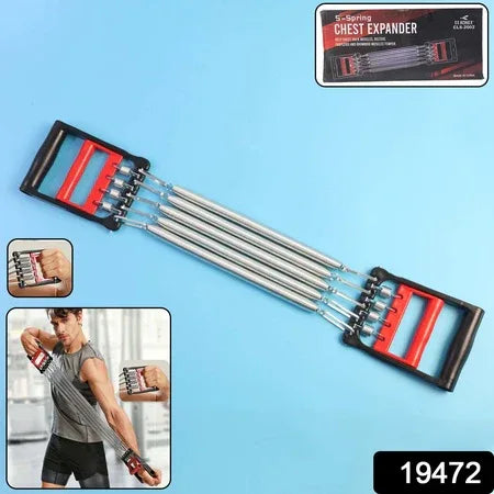 5-spring Chest Expander For Home Workout - Zidbik