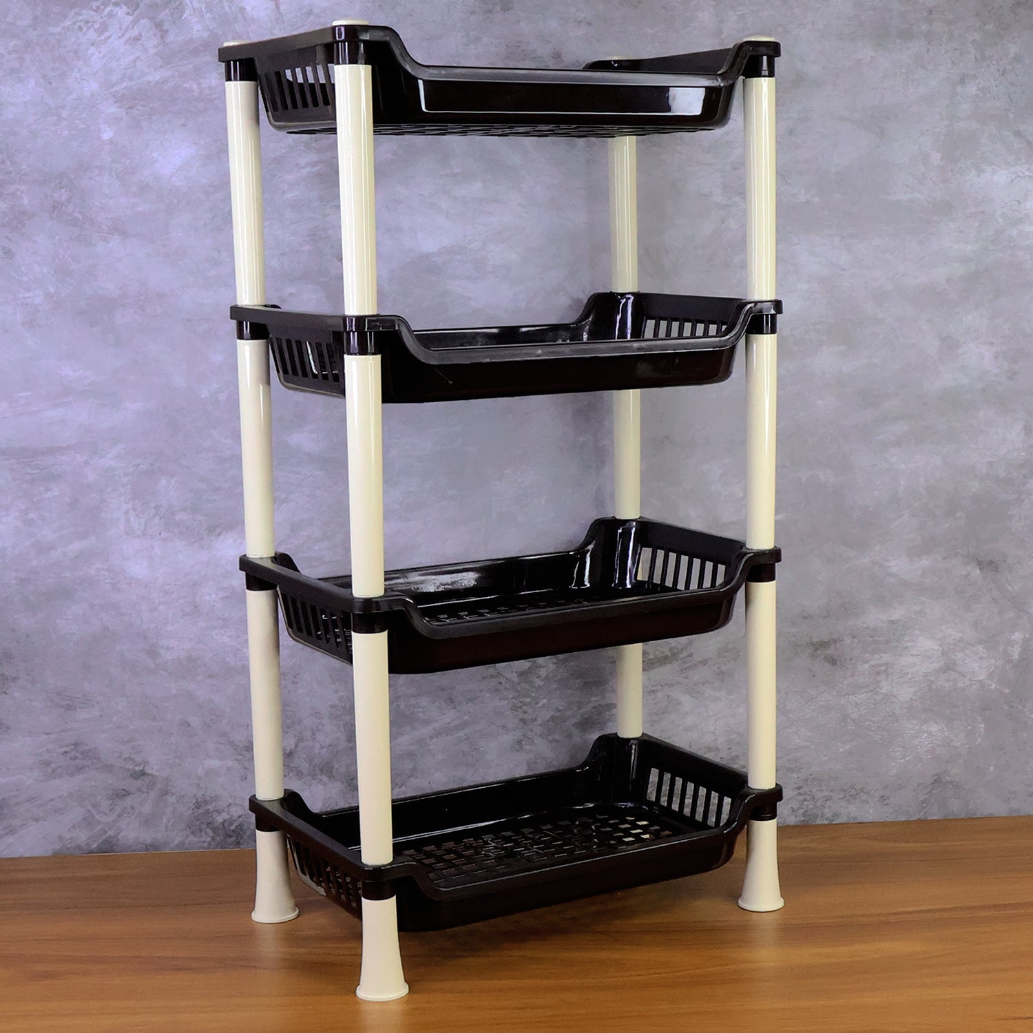 Apex 4-layer Small Multipurpose Plastic Storage Rack - Zidbik