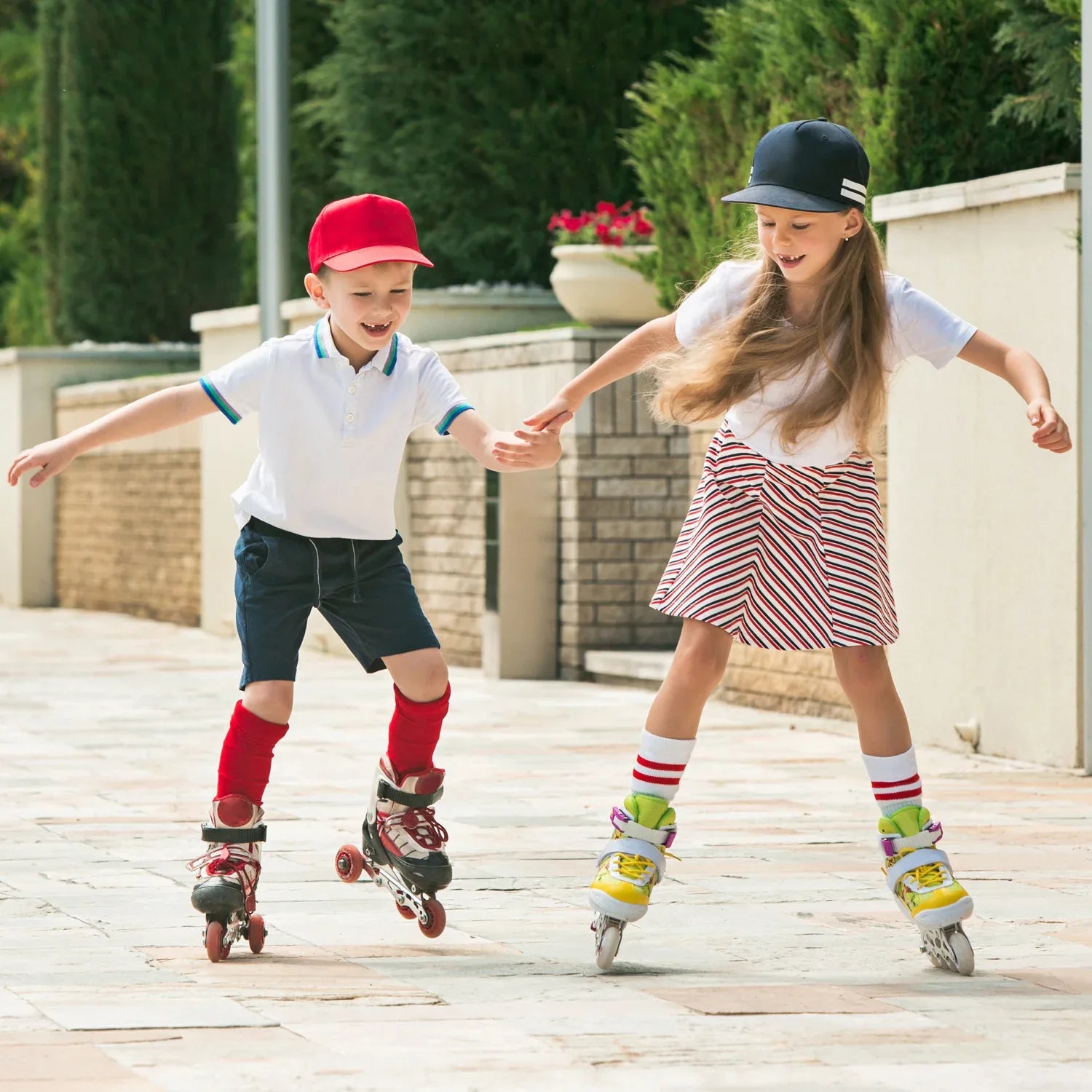 7554 Inline Skates With Led Flashing Light Wheel With Adjustable Length Skate Premium High Quality Skates Pair - Zidbik