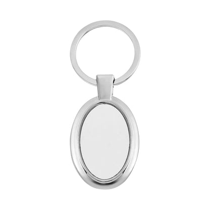 Elegant Oval Shape Metal Keychain For Personal Use - Zidbik