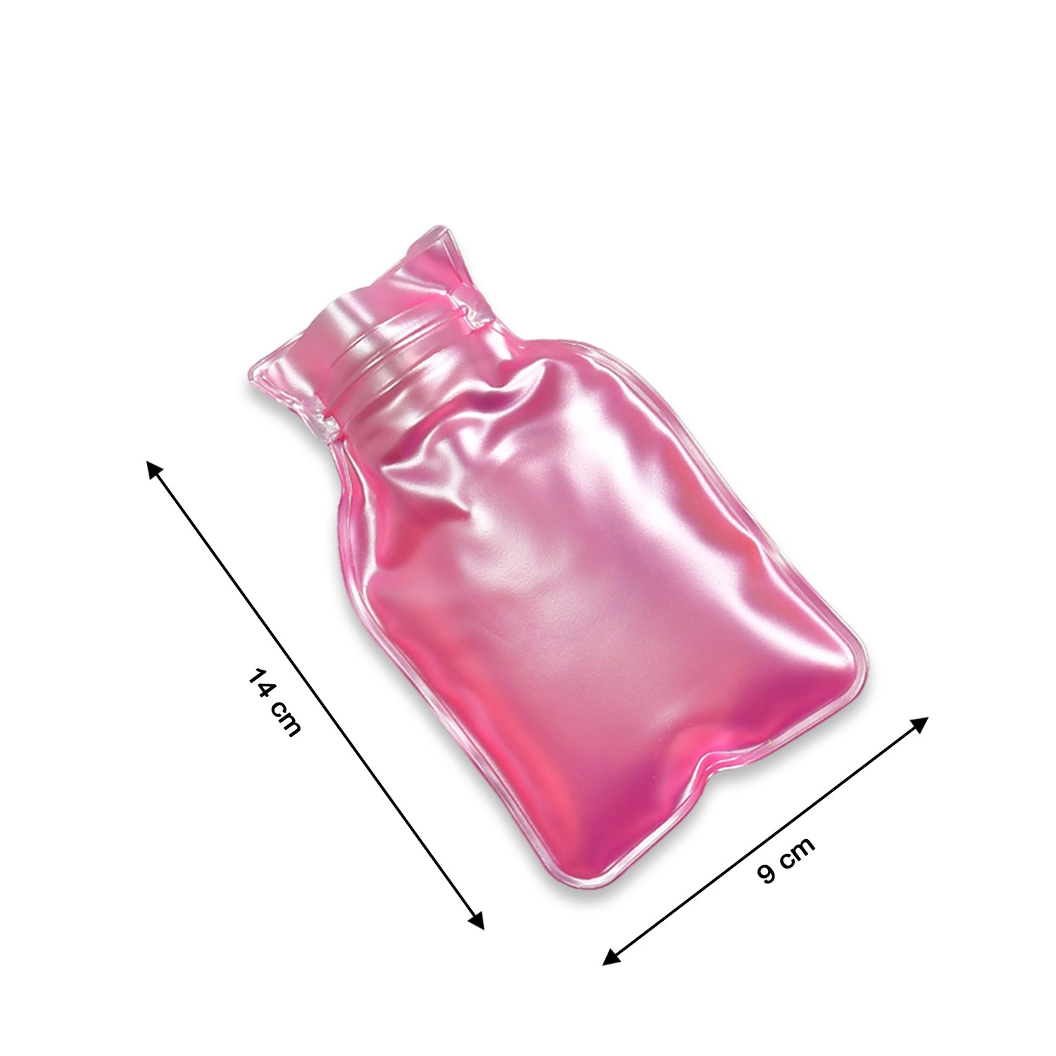 6533 Simple Pink Small Hot Water Bag With Cover For Pain Relief Neck Shoulder Pain And Hand Feet Warmer Menstrual Cramps. - Zidbik