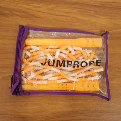 Yellow White Beaded Skipping Jump Rope (1 Set) - Zidbik