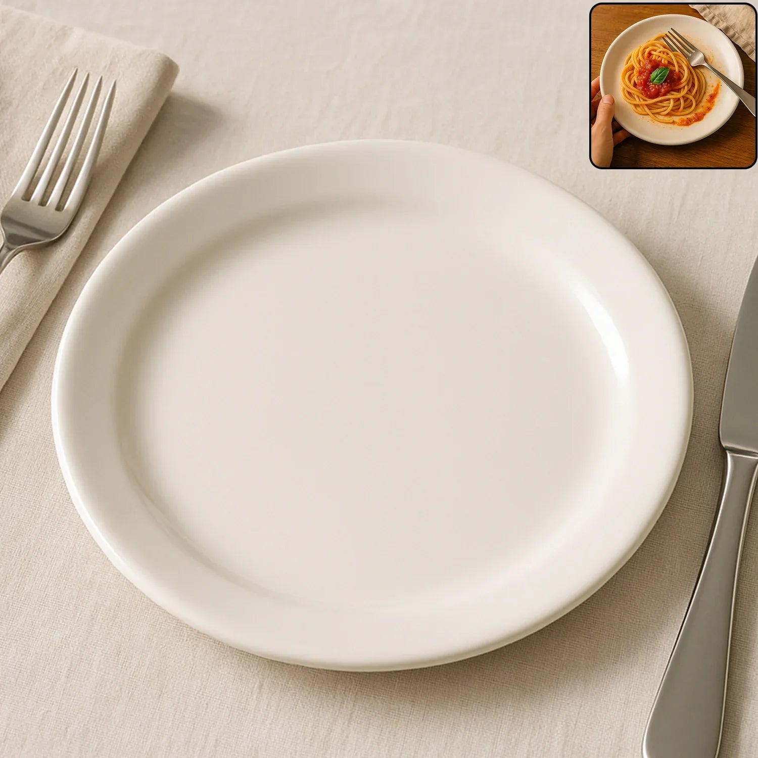 Premium Round Dinner Plate (30cm 1 Pc) - Zidbik