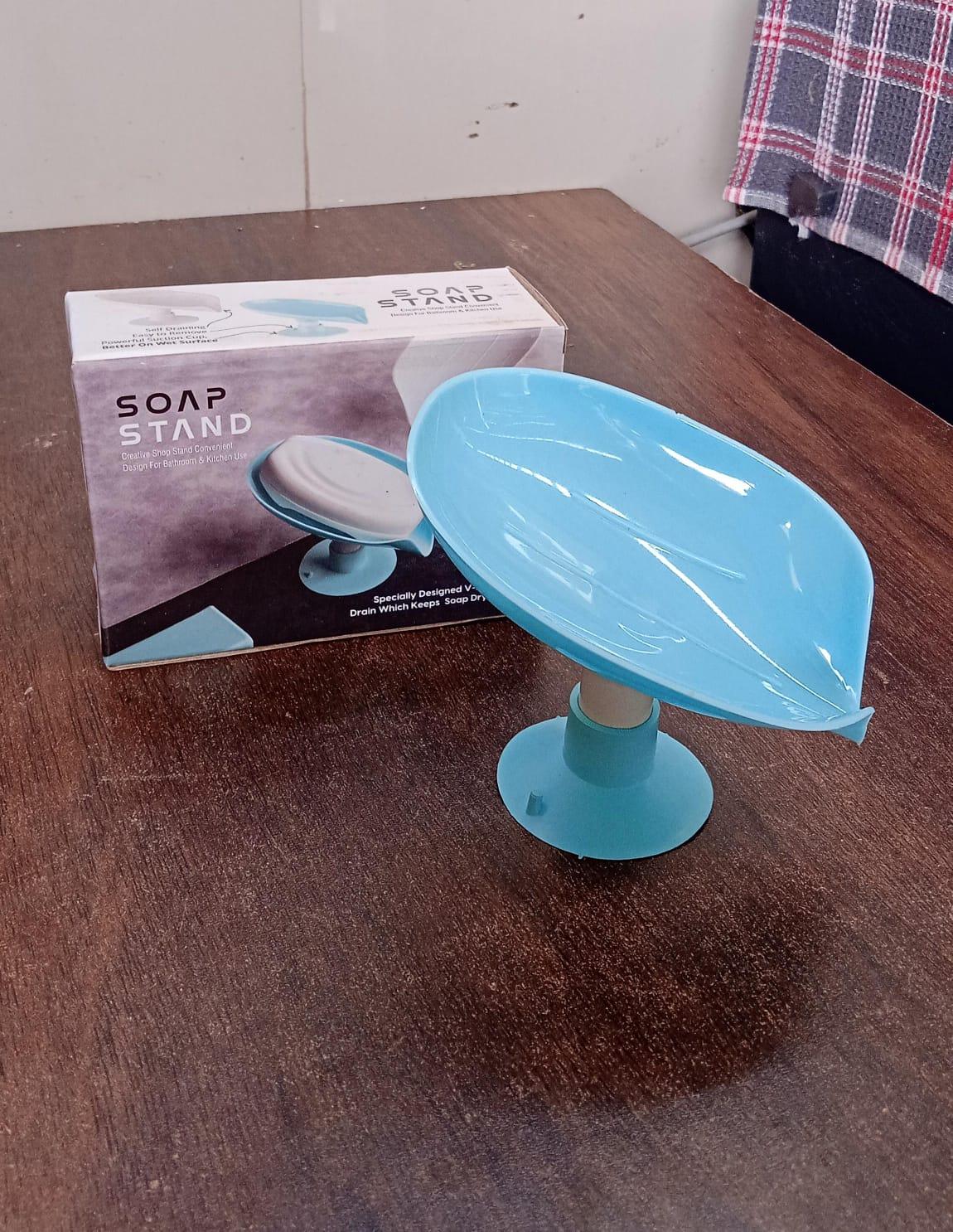 Soap Holder Stand Self Draining Soap Dish Holder Soap Box (1 Pc) - Zidbik