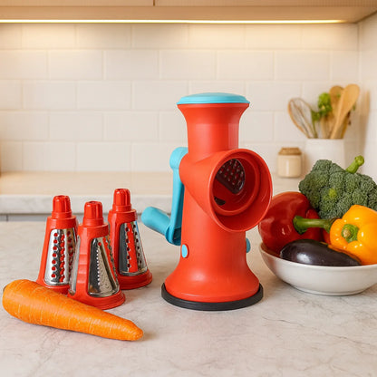Apex 4 In 1 Signature Rotary Grater With Interchangeable Blades - Zidbik