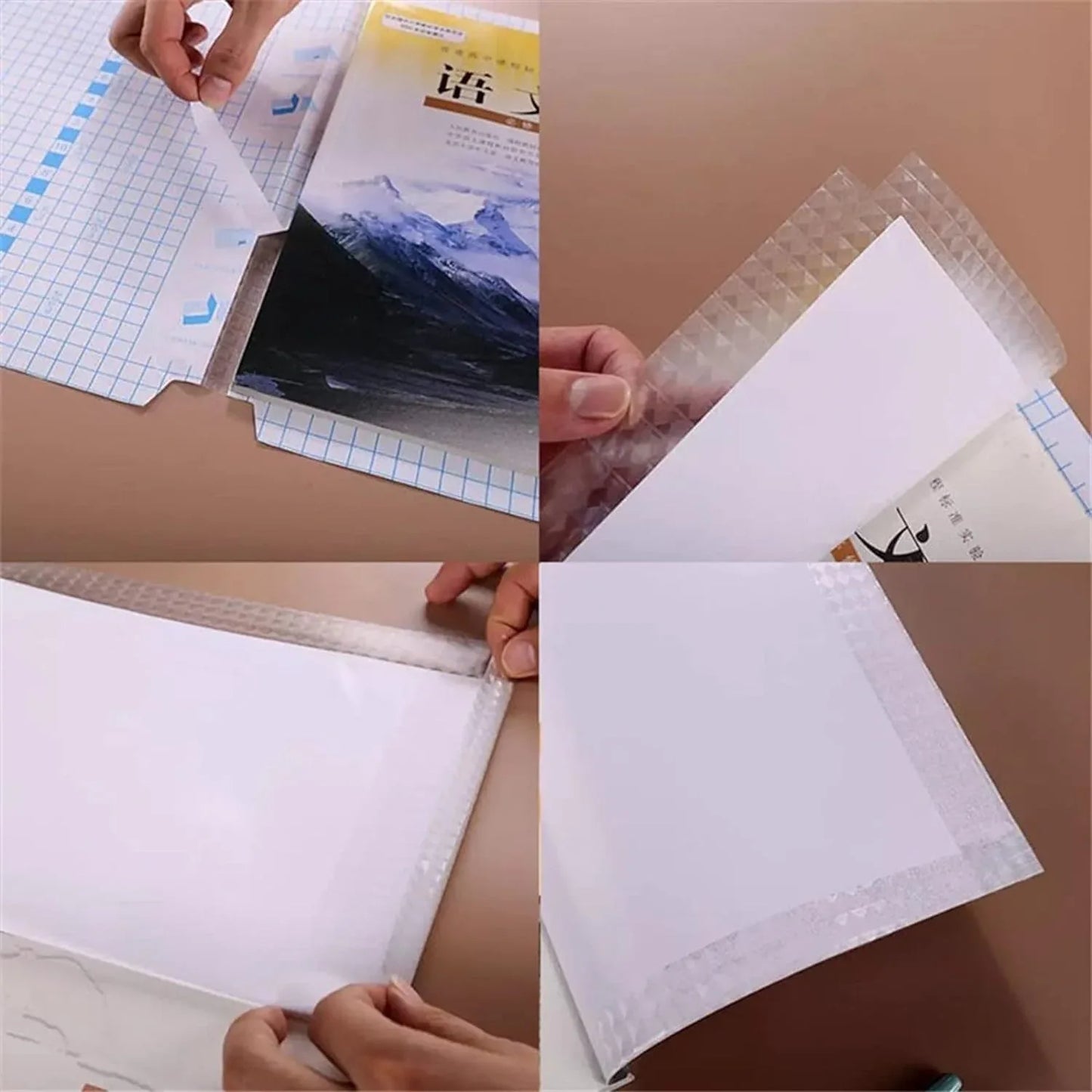 Premium Transparent Adhesive Book Cover Sheets (Mix Size 30 Pc) - Zidbik