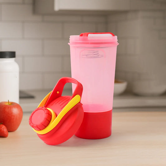 Supermom  Premium Booster Gym Shaker Bottle With Mixing Ball (550ml  1 Pc) - Zidbik