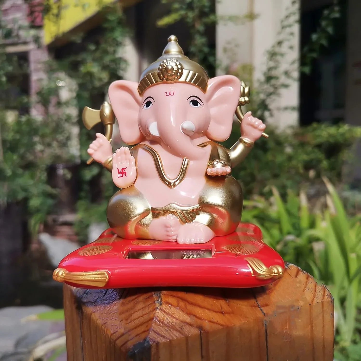 Solar-powered Dancing Ganesha Idol Decorative Lord Ganpati Showpiece With Movement - Zidbik