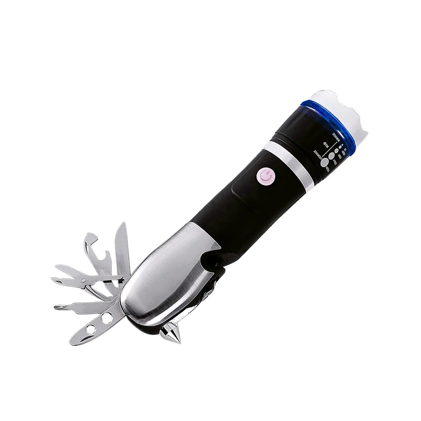 Battery Operated Multi Tool Led Flashlight All In One Tool Light (1 Pc Battery Not Included) - Zidbik