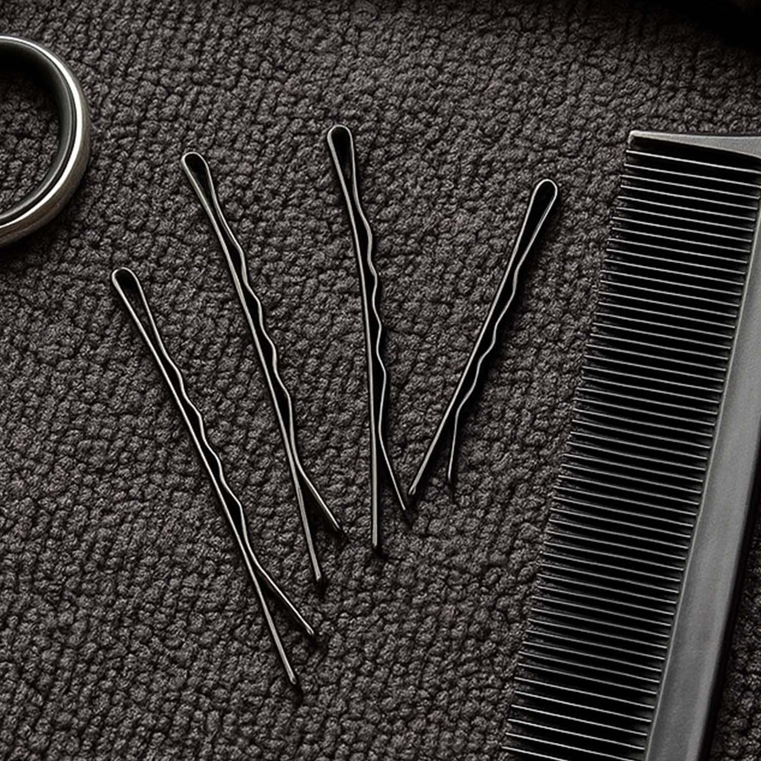 Medium Black Hair Bobby Pins (24 Pc) - Zidbik
