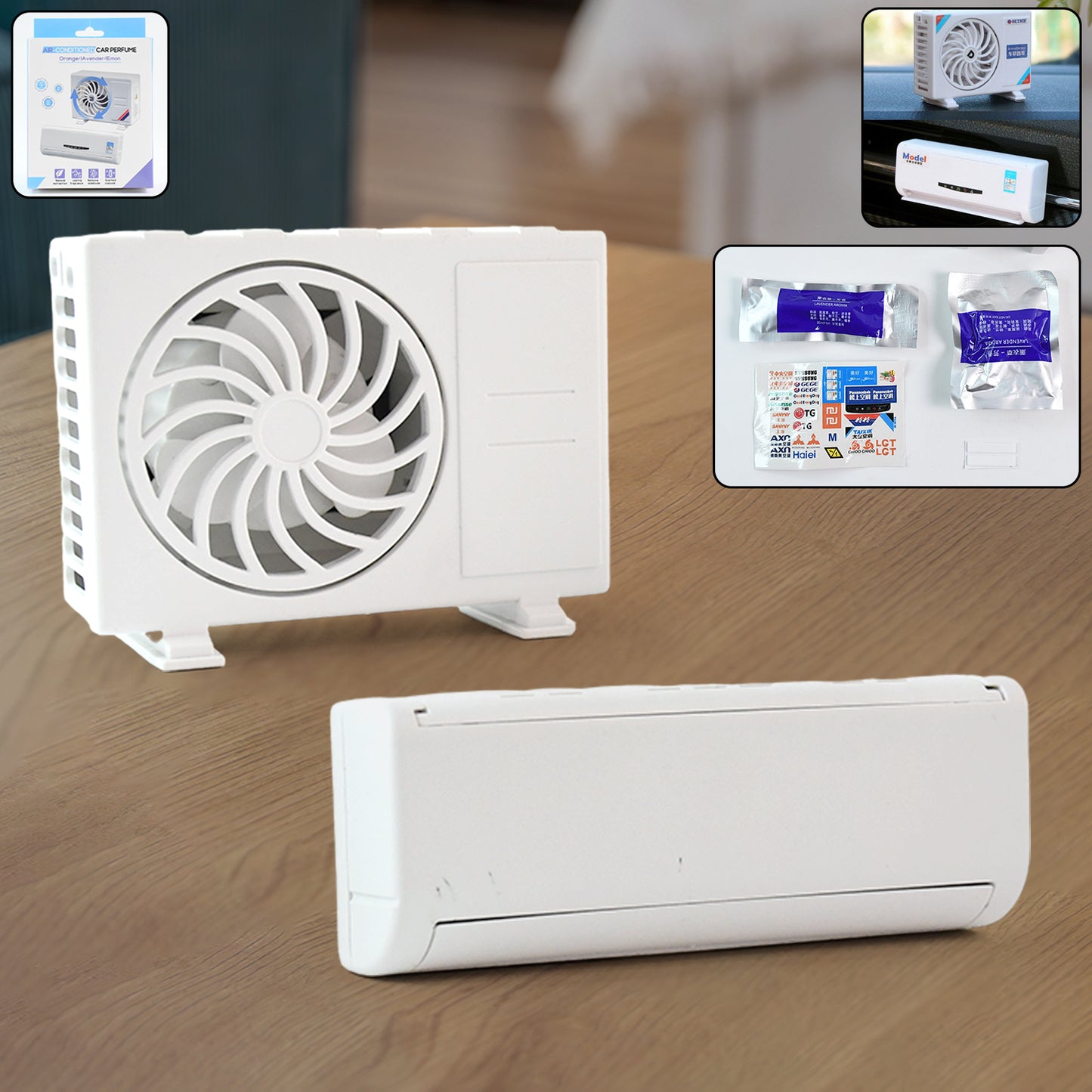 Ac Design Solar-powered Car Air Freshener Built-in Perfume Diffuser For Dashboard And Ac Vent - Zidbik