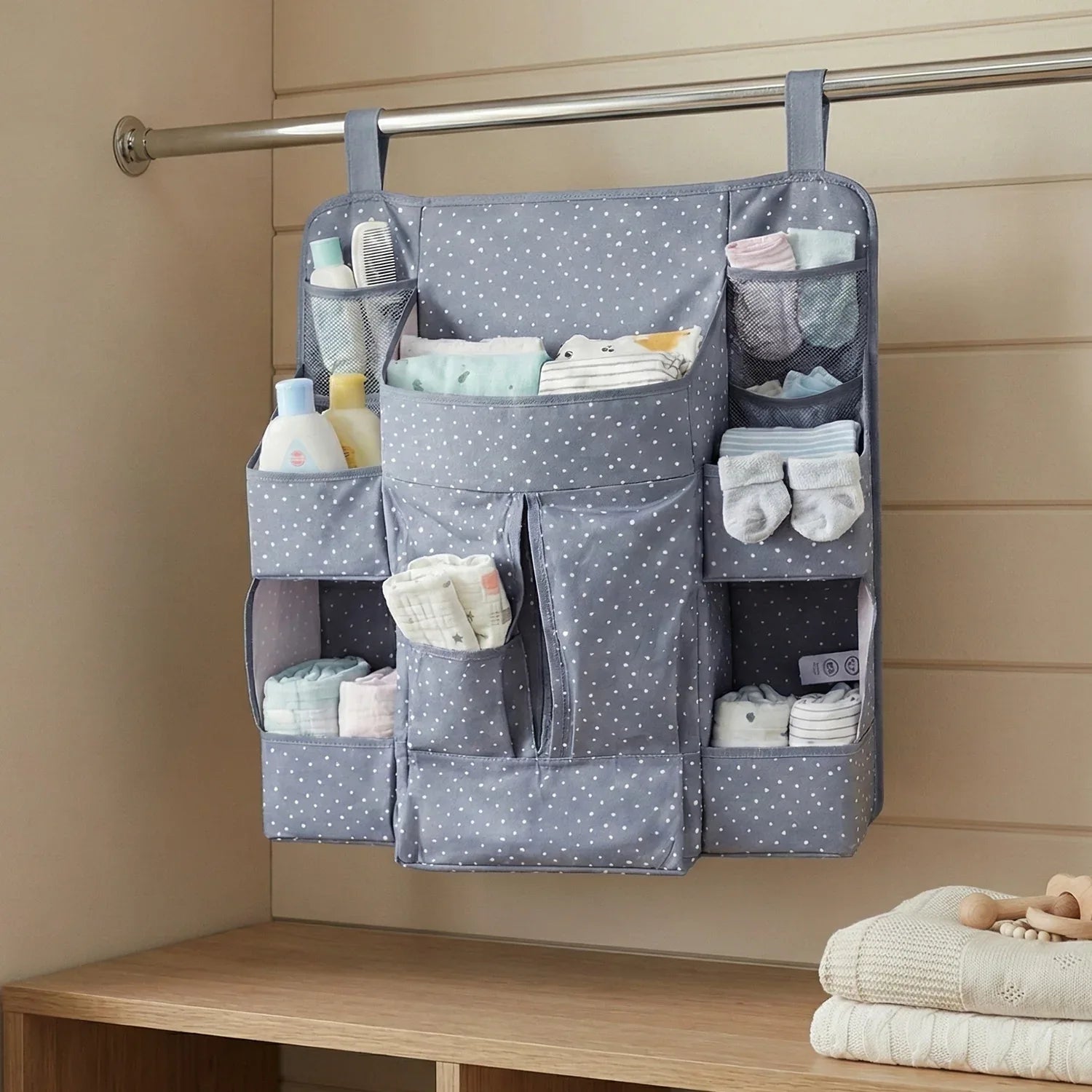 Multi-pocket Hanging Baby Care Organizer (1 Pc) - Zidbik