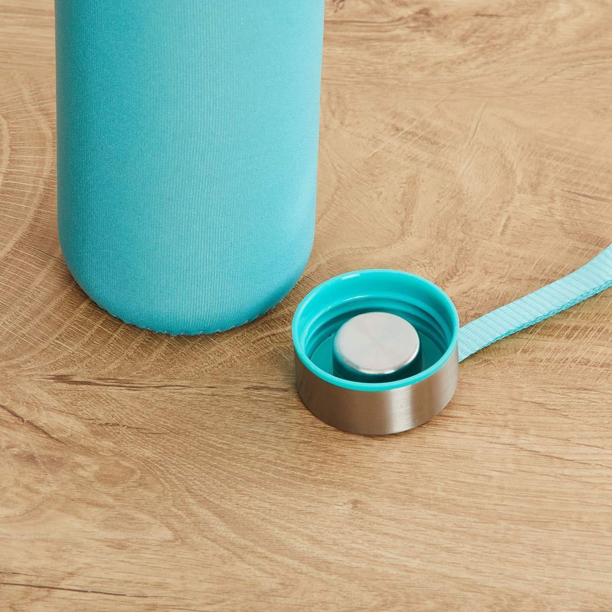 1199 Glass Water Bottle (500 Ml) With Cover - Zidbik
