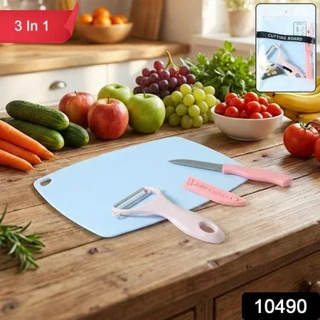 3-in-1 Multipurpose Fruit And Vegetable Cutting Board Set (1 Set) - Zidbik