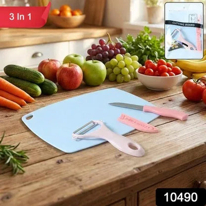 3-in-1 Multipurpose Fruit And Vegetable Cutting Board Set (1 Set) - Zidbik