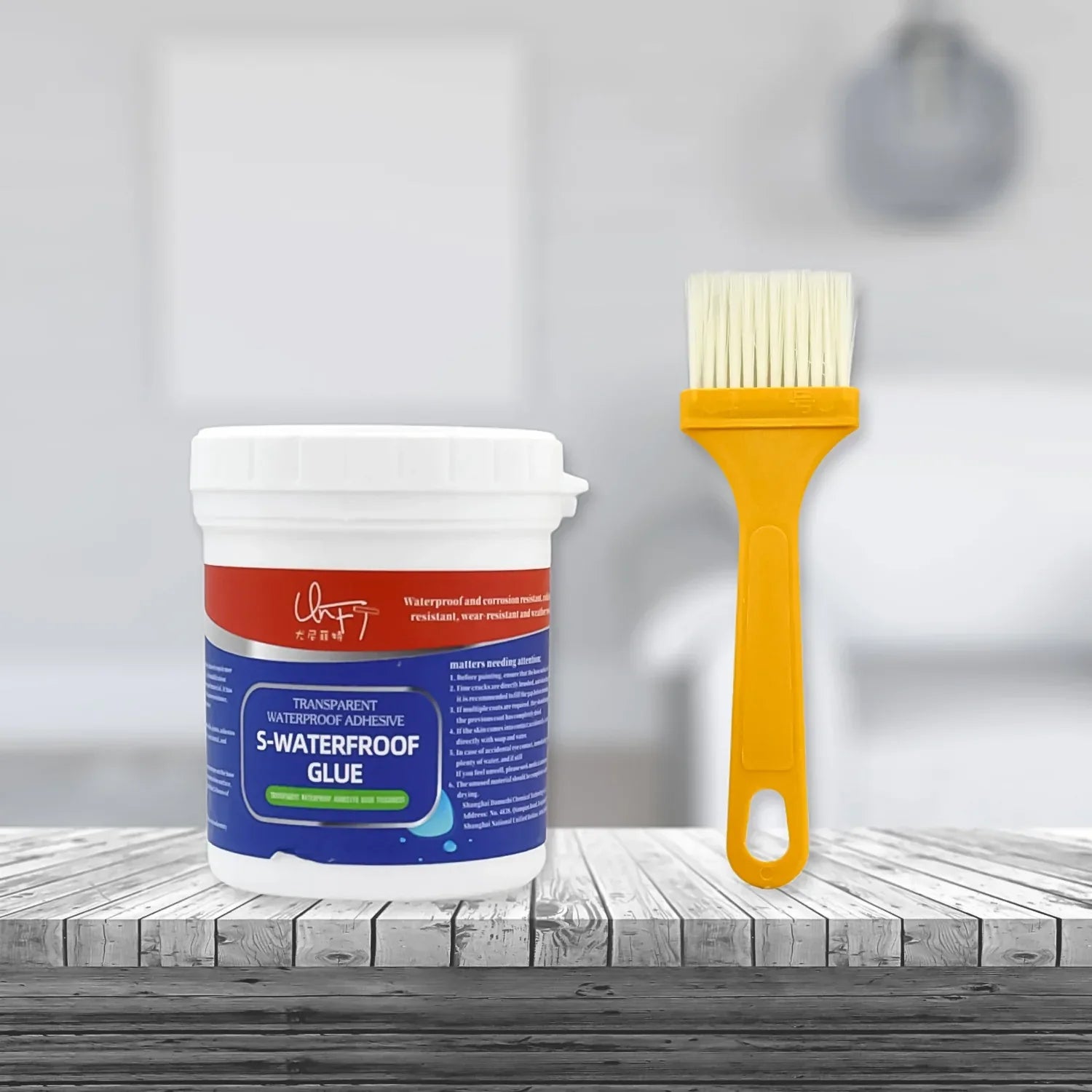 7935 Transparent Waterproof Glue 250g With Brush Leakage Protection Outdoor Bathroom Wall Tile Window Roof Anti-leakage Agent Sealant Glue Roof Sealant Waterproof Gel - Zidbik
