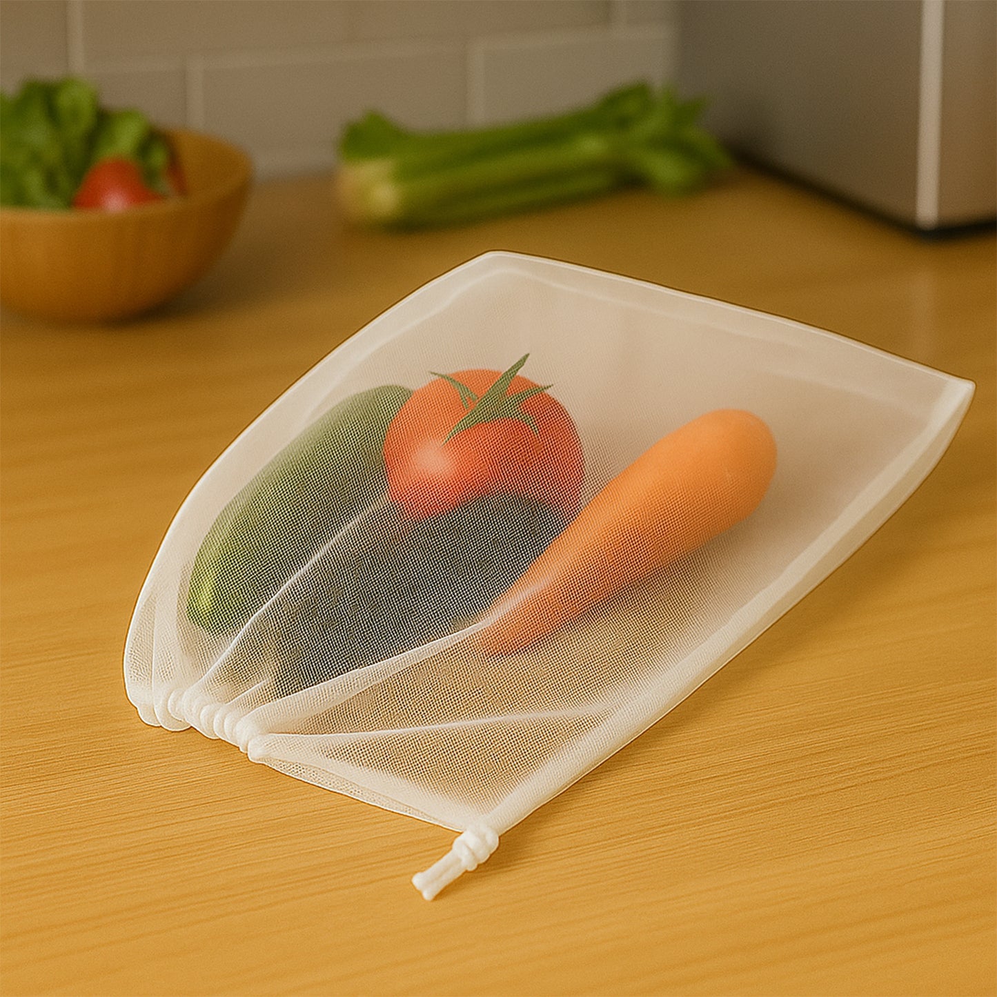 Reusable Mesh Produce Bags (2 Pc) - Zidbik