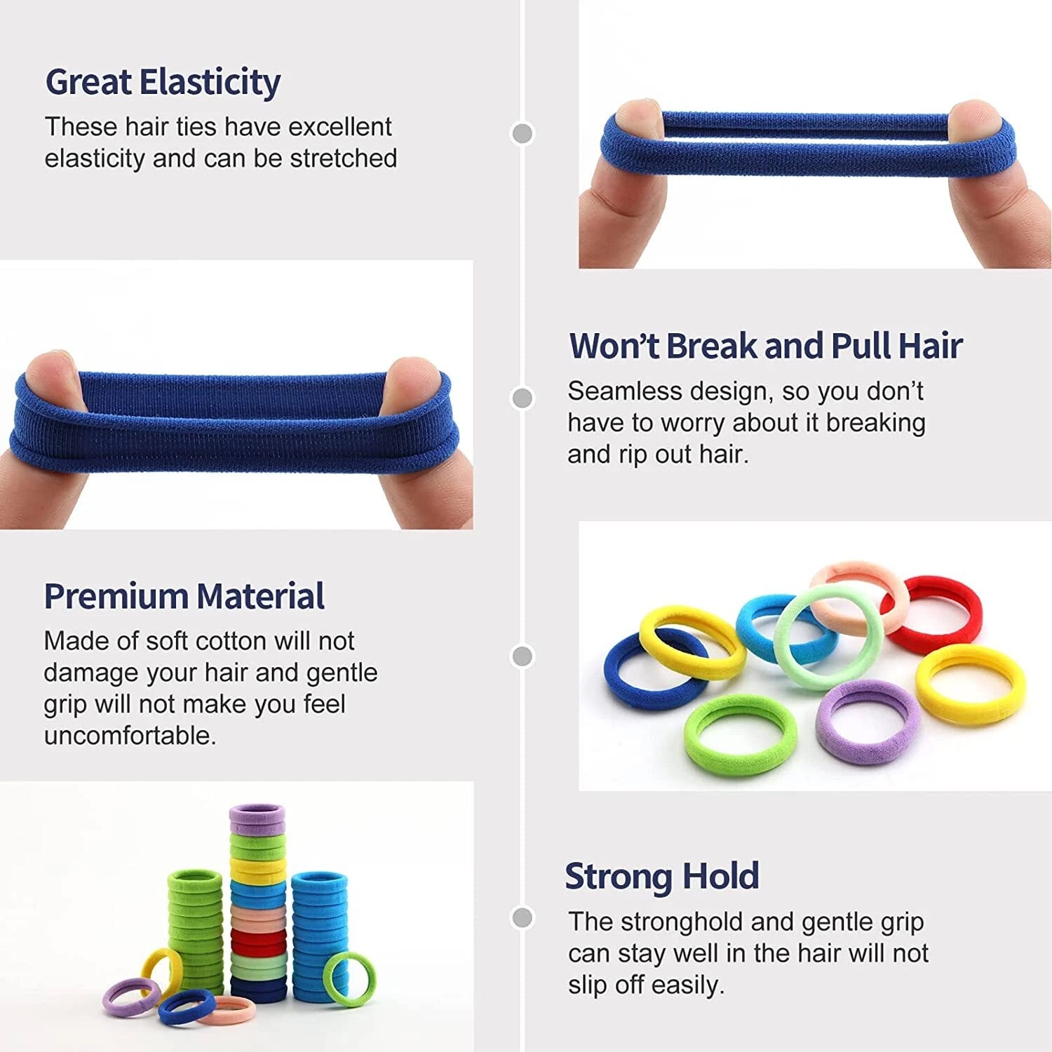 Kids Hair Bands Rubber Bands  Cute Hair Clips In Storage Box (Mix Design  1 Set) - Zidbik