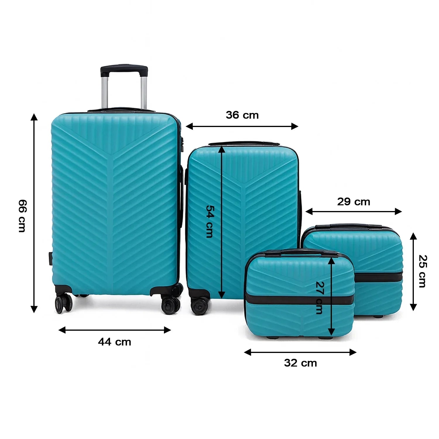 4-in-1 Luggage Set Durable And Stylish Hard Shell Suitcase Set - Zidbik