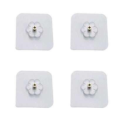 Self Adhesive Hooks Sticker  Screw Nut And Bolt Type (4 Pcs Set) - Zidbik