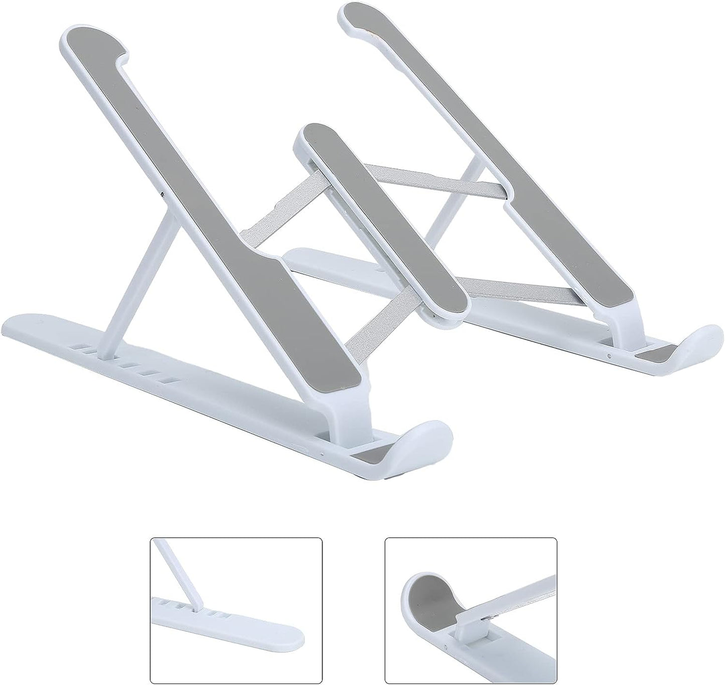 7240 Adjustable Laptop Stand Holder With Built-in Foldable Legs And High Quality Fibre - Zidbik
