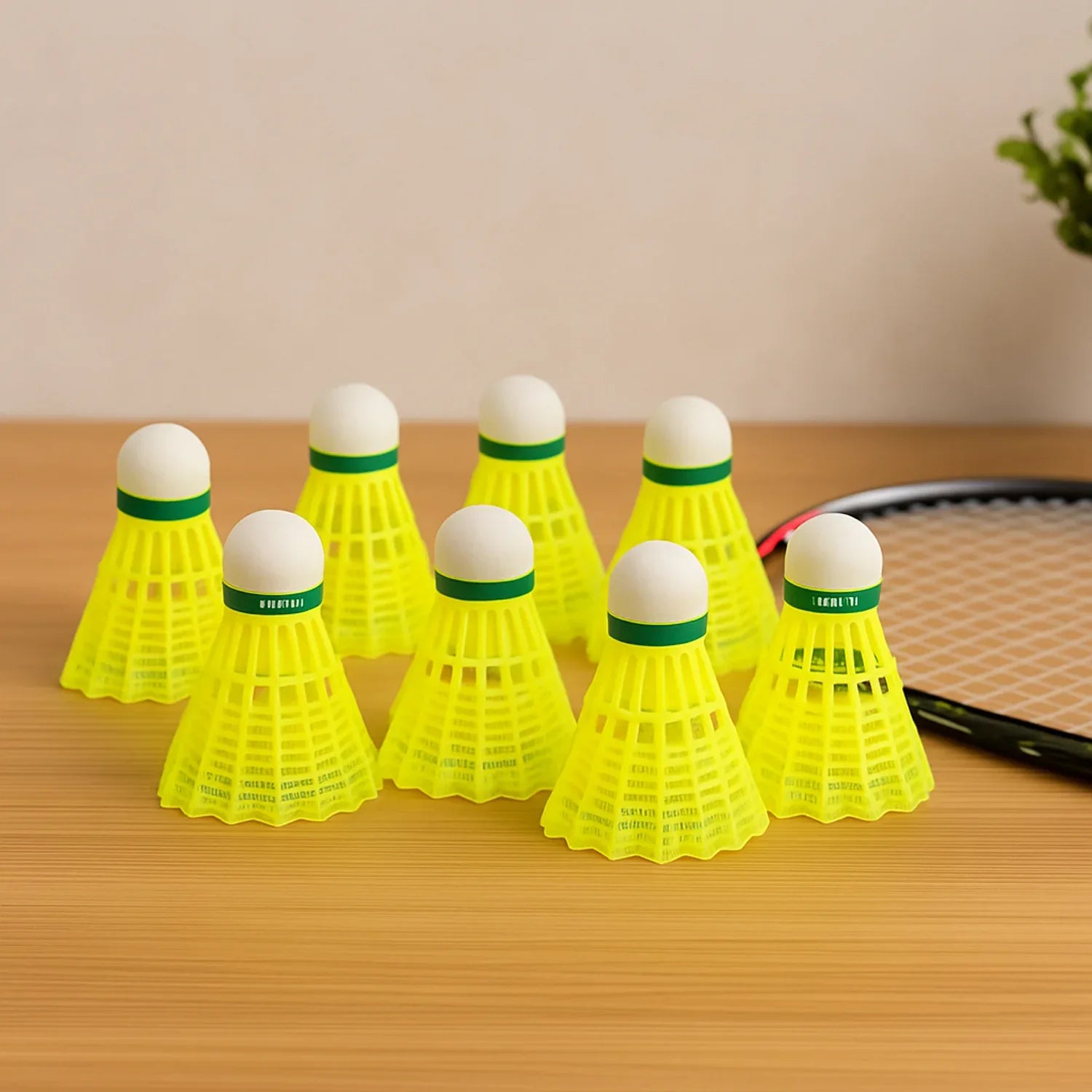 Premium Plastic Badminton Shuttlecock Set (10 Pcs) - Zidbik