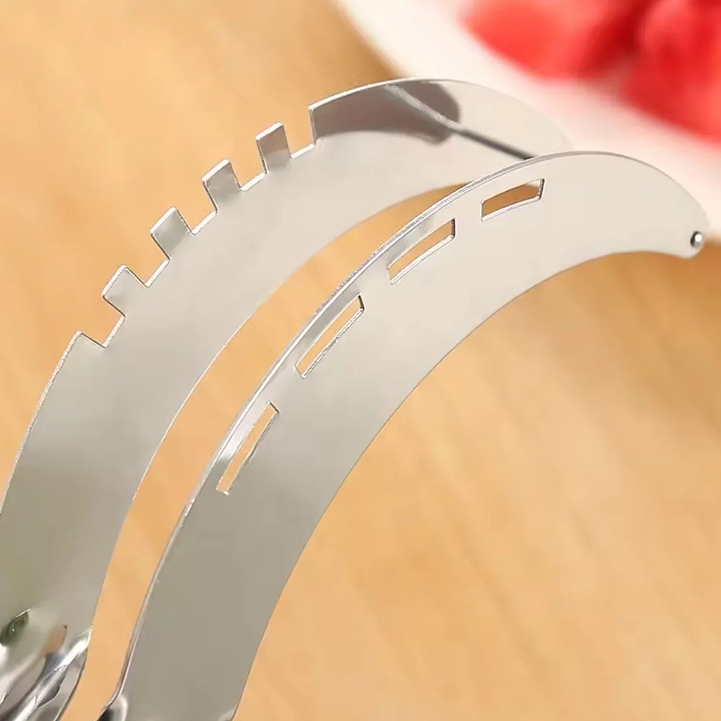 10053 3in1 Stainless Steel Watermelon Cantaloupe Slicer Knife Corer Fruit Vegetable Tools Kitchen (1 Pc) - Zidbik