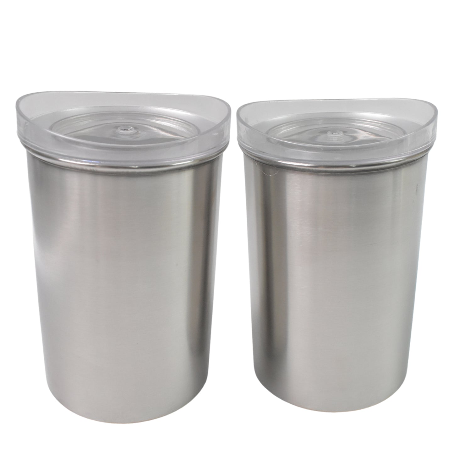 Multipurpose Stainless Steel Airtight Containers With See Through Lid (2 Pc Set  1000 Ml) - Zidbik